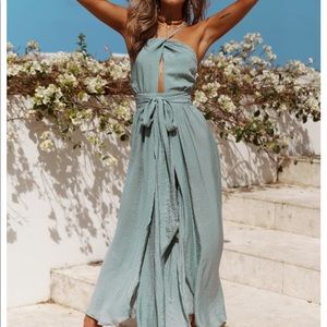 brand new with tags flowy olive dress